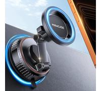 Miracase Car Phone Holder for MagSafe [Plus Suction Cup & Strong Magnet] Magnetic Car Phone Holder for Dashboard & Windscreen Holder for iPhone 17 16 15 and Other Smartphone