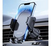 Miracase 2025 Car Phone Holder【Stable Double Steel-Hook】 Air Vent Car Phone Mount Cradle 360°Rotation, One Button Release Mobile Phone Holder for iPhone, Galaxy, All 4.0''-7'' Smartphones