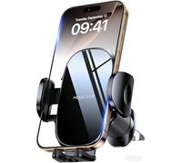 Miracase Car Phone Holder, Stable Double Steel-Hook Air Vent Car Phone Mount Cradle 360°Rotation, One Button Release Mobile Phone Holder for iPhone, Galaxy, All 4.0''-7'' Smartphones