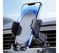 Miracase Car Phone Holder with Newest Metal Hook Clip, Air Vent Mobile Phone Car Mount, Hands Free Universal Automobile Cradle Fit for iPhone Android and All Smartphones, Dark Black