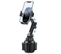 Miracase Drink Holder Mobile Phone Holder, Upgraded Adjustable Long Neck Universal Hands Free Car Mobile Phone Holder Car Cradle Compatible with All Mobile Phones