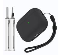 Miracase for AirPods Pro 2 Case, Silicone Shockproof Protective Cover for Airpods 2nd Generation 2024/2023/2022, Black