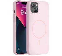 miracase for iPhone 13 Case with MagSafe, Liquid Silicone Case Sand Pink