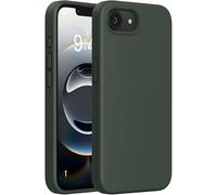 Miracase for iPhone 16e Case, [Anti-Slip and Lightweight] [Silky-Soft Touch] [Full-body Drop Protection] Silicone Shockproof Cover with Anti-Scratch Lining Case for iPhone 16e, 6.1'' (Dark Green)