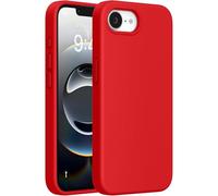 Miracase for iPhone 16e Case, [Anti-Slip and Lightweight] [Silky-Soft Touch] [Full-body Drop Protection] Silicone Shockproof Cover with Anti-Scratch Lining for iPhone 16e Phone Case, 6.1 inch (Red)