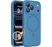 Miracase for iPhone 17 Pro Max Case, Compatible with MagSafe, Integrated Silicone Camera Control Cover, 3.0mm Thicken Shockproof Drop Protection Phone Case for 17 Pro Max,Capri Blue