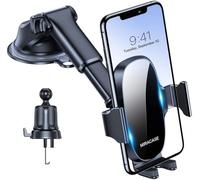 Miracase 4 in 1 Car Phone Holder, [Stable & Multifunctional] Universal Long Arm Car Phone Holder for Dashboard, Windshield and Air Inlet, Compatible All 4-7" Phones