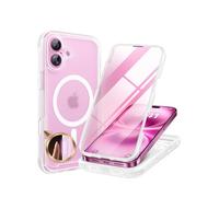Miracase Magnetic Case for iPhone 16 Case 6.1", [Built-in 9H Tempered Glass Screen Protector + Camera Control Capture Button] Full Body Bumper Case Compatible with MagSafe (Matte Clear)