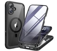 Miracase Magnetic Case for iPhone 16 Case 6.1-Inch, [Built-in 9H Tempered Glass Screen Protector + Camera Control Capture Button] Full Body Bumper Case Compatible with MagSafe (Black)