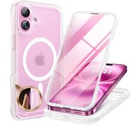 Miracase Magnetic Case for iPhone 16 Plus Case 6.7", [Upgraded Camera Control Cover],[Bubble Free] Built-in Tempered Glass Screen Protector, Full Body Bumper Case Compatible with Magsafe (Matte Clear)