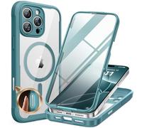 Miracase Magnetic Case for iPhone 16 Pro Max Case 6.9", [Built-in 9H Tempered Glass Screen Protector + Camera Control Capture Button] Full Body Bumper Case Compatible with MagSafe (Teal)