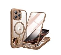 Miracase Magnetic Case for iPhone 16 Pro Max Case 6.9", [Built-in 9H Tempered Glass Screen Protector + Camera Control Capture Button] Full Body Bumper Case Compatible with MagSafe (Desert Titanium)