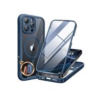 Miracase Magnetic Case for iPhone 16 Pro Max Case 6.9", [Built-in 9H Tempered Glass Screen Protector + Camera Control Capture Button] Full Body Bumper Case Compatible with MagSafe (Storm Blue)