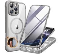 Miracase Magnetic Case for iPhone 16 Pro Max Case 6.9", [Built-in 9H Tempered Glass Screen Protector + Camera Control Capture Button] Full Body Bumper Case Compatible with MagSafe (Grey)