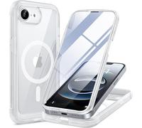 Miracase Magnetic Case for iPhone 16e/17e Case 6.1-Inch 2025, [Built-in 9H Tempered Glass Screen Protector] Full Body Bumper Shockproof with Clear Back Cover, Compatible with MagSafe (Matte Clear)
