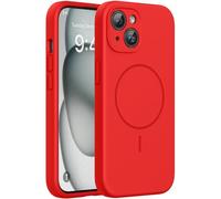 Miracase Magnetic for iPhone 14 Case, Upgraded Each Lens Protection, Compatible with MagSafe, Anti-Scratch Drop Protection Shockproof Phone Case for iPhone 14 Cover,6.1", Red