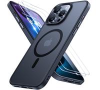Miracase Magnetic for iPhone 15 Pro Case for Magsafe [with 2 Protective Glass] Military Protection Shockproof Scratch-Resistant Anti-Fingerprint Velvet Touch Thin Mobile Phone Case for iPhone 15 Pro