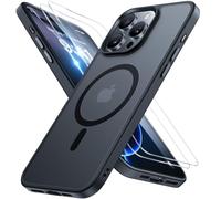 Miracase Magnetic for iPhone 16 Pro Case for Magsafe [with 2 Protective Glass] Military Protection Shockproof Scratch-Resistant Anti-Fingerprint Velvet Touch Thin Mobile Phone Case for iPhone 16 Pro