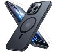Miracase Magnetic for iPhone 16 Pro Case [With 2X Screen Protectors] [Compatible with MagSafe] Military-Grade Protection, Anti-Fingerprint, Slim Phone Case for iPhone 16 Pro 6.3'' - Black