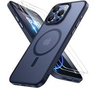 Miracase Magnetic for iPhone 16 Pro Max Case [Compatible with MagSafe] [With 2X Screen Protectors] Military-Grade Protection, Anti-Fingerprint, Slim Phone Case for iPhone 16 Pro Max 6.9" - Dark Blue