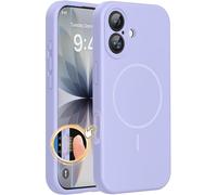 Miracase Magnetic for iPhone 17 Case, Liquid Silicone Case, Light Purple | Compatible with Magsafe, Silicone Camera Control Cover, Soft Microfiber Lining, Shockproof Drop Protection Phone Case for 17