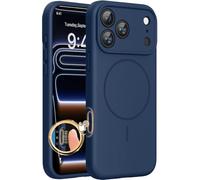 Miracase Magnetic for iPhone 17 Pro Case, Compatible with MagSafe, Integrated Silicone Camera Control Cover, 3.0mm Thicken Shockproof Drop Protection Phone Case for 17 Pro,Dark Blue