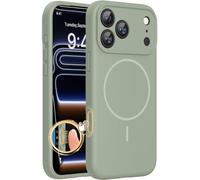 Miracase Magnetic for iPhone 17 Pro Max Case, Compatible with MagSafe, Integrated Silicone Camera Control Cover, 3.0mm Thicken Shockproof Drop Protection Phone Case for 17 Pro Max,Patina Green