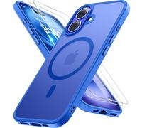 Miracase Magnetic Series Slim Phone Case for iPhone 16 Plus Case Blue | Compatible with MagSafe, with 2X Screen Protectors, Military-Grade Protection, Anti-Fingerprint, for 16 Plus, 6.7 inch