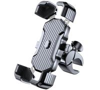 Miracase Mobile Phone Holder Bicycle Non-Slip & Shock Absorbing Silicone, One Button Release and Lock Mobile Phone Holder Motorcycle Compatible with iPhone, Google, Samsung