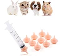 Miracle Anti-Choking Pet Feeding Nipple - 10 Pcs Kitten And Puppy Silicone Pacifier Set For Healthy And Safe Feeding