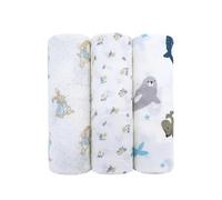 Miracle Baby Muslin Swaddle 100% Bamboo Baby Blanket Muslin Cloths for Newborns, 3 pack Muslin Blanket, Large 120x 120cm for Baby Boys Girls, Shower Gifts For New Moms