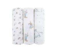 Miracle Baby Muslin Swaddle 100% Bamboo Baby Blanket Muslin Cloths for Newborns, 3 pack Muslin Blanket, Large 120x 120cm for Baby Boys Girls, Shower Gifts For New Moms
