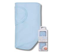 Miracle Blanket Baby Sleep Wearable Swaddle Wrap for Newborn Infant Boy or Girl 0-3 Months, Blue