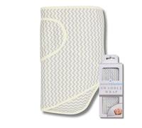 Miracle Blanket Baby Sleep Wearable Swaddle Wrap for Newborn Infant Boy or Girl 0-3 Months, Yellow & Gray Chevron