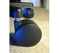 Miracle Caster! Extra Large Chair Wheels. 4" Set of Five. Great for carpet. Replaces chair mat.