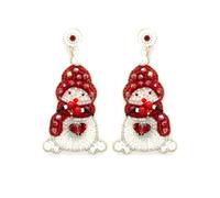 Miracle Collection Beaded Embellish Fun Christmas Tree, Candy Cane, Ho Ho Ho, Holy Jolly, Merry Bright Earrings for Christmas and Holidays, One Size, Glass beads Rhinestone, No Gemstone