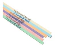 MIRACLE Cristone Ceramic Fiber Stones Pack of 6-100L x 4W x 1T mm for Grinding Polishing Deburring Lapping Metal Wood Molds Plastic Compatible with Air Tools (#150 / #200 / #400 / #600 / #800 / #1000)