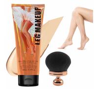 Miracle De Paris Leg Makeup, Miracle De Paris Body Coverage Perfector Waterproof, All Over Complexion Perfector With Extra Large Body Makeup Brush, Tattoo Cover Up Cream, 24h Long Lasting Wear (A)