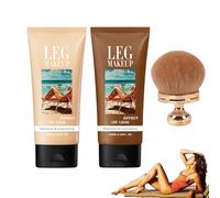 Miracle De Paris Leg Makeup, Miracle De Paris Body Coverage Perfector with Brush, Waterproof Body Coverage Perfector, All over Complexion Perfector for Legs, All Skin Tones (#1+#3)