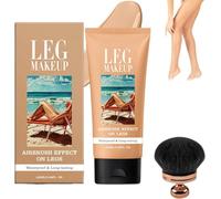 Miracle De Paris Leg Makeup, Miracle De Paris Waterproof Body Coverage Perfector, Leg & Body Foundation with Brush, 48H Wear Tattoo Cover Up, Natural Looking Tan for Events & Daily Use (02#)