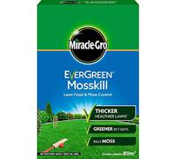 Miracle-Gro 2 x Mosskill Lawn Food and Moss Control, Carton - 80 sq m Coverage, Lawn Food and Moss Control, Fast-Acting, Results in 7 Days, Kill Moss