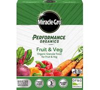 Miracle-Gro 2 x Performance Organics Plant Food-1KG (Bee, Pet & Child Friendly) Granular Fruit & Veg Food, Grey