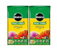 Miracle-Gro All Purpose Peat Free Compost 10L Pack Of 2