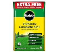 Miracle Gro Complete 4 in 1 Lawn Feed Weed & Moss Killer 14kg | Greener Grass in 7 Days | Kills Moss & Broadleaf Weeds | Thicker Lawn Treatment | Granular Fertilizer & Moss Remover Bag - Covers 400m²