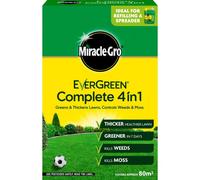 Miracle Gro Complete 4 In 1 Lawn Food Weed And Moss Killer 2.8Kg Greener Grass In 7 Days Thickens And Strengthens Turf 80M2