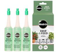 Miracle-Gro Drip And Feed All Purpose Pack 3 Liquid Plant Food Slow Release Easy Application For Healthy Plants And Flowers