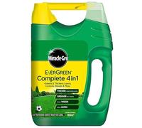 Miracle-Gro Evergreen Complete 4-in-1 Spreader, 80m² Weed & Moss Killer, Lawn Fertiliser, Ideal for Healthy Grass, Trees, Shrubs & Bulbs, 1.5kg