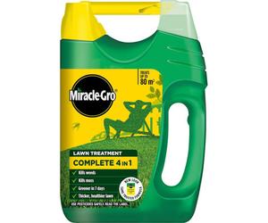 Miracle-Gro Evergreen Complete 4 In 1 Spreader 80M2 Lawn Fertilizer, Weed & Moss Killer, Green Lawn Solution