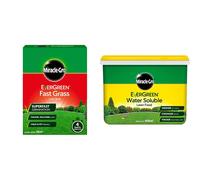 Miracle-Gro EverGreen Fast Grass Lawn Seed 1.6 kg - 56 m2 & Water Soluble Lawn Food 2kg