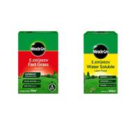 Miracle-Gro EverGreen Fast Grass Lawn Seed 420 g - 14 m2 & Water Soluble Lawn Food, 1 kg